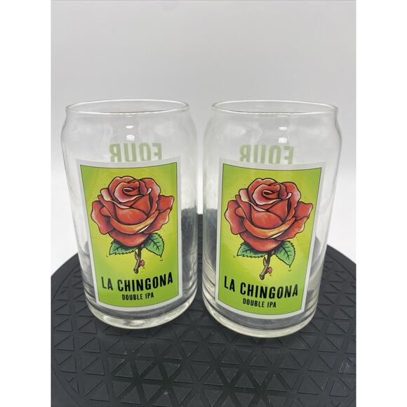 Four Corners Brewing Company Beer Glass orig. La Chingona Double IPA Beer Mugs - Picture 1 of 4